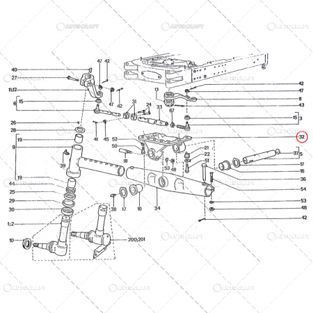 SUPORT OSIE FATA TUB BALANSOR UTB TRACTOR U650 38.30.104 [1]
