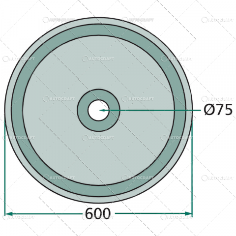 TALER INFERIOR COPIERE COASA PZ CM 135 D600, Ø75 MM [1]