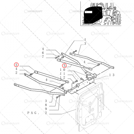 TELESCOP CAPOTA FORD, NEW HOLLAND L=685MM [1]