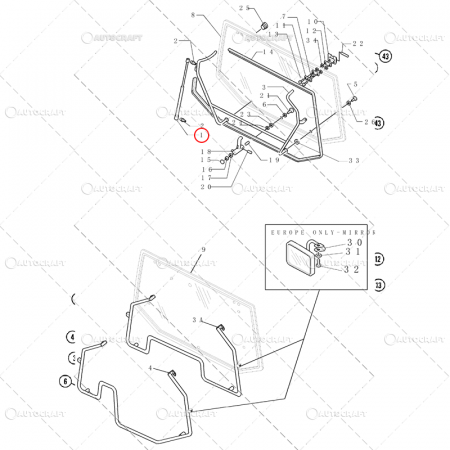 Telescoape cabina - TELESCOP GEAM SPATE NEW HOLLAND, FORD, CASE IH