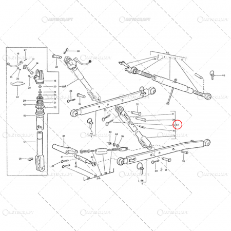 TIJA FIXA STANGA TRACTOR U445 40.61.018 [1]
