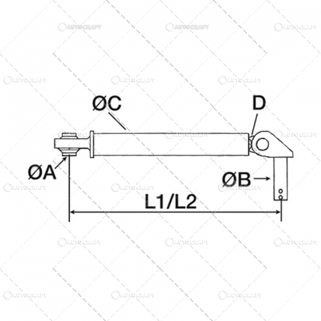 TIJA REGLABILA INTINZATOR TIRANT LATERAL FIAT  Ø 19 - L = 430/550 MM [1]