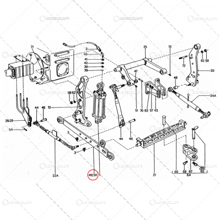 U-650 - TIRANT LATERAL DREAPTA TRACTOR U650 38.61.026