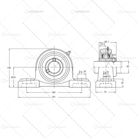 UCP 212 LYC LAGAR CU RULMENT (60X184X65.1) [4]