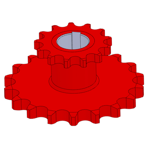 Sempeter Tornado 70 - Z=13/Z=18 PINION LANT DUBLU VALT DEPANUSATORI CULEGATOARE PORUMB SIP TORNADO 70