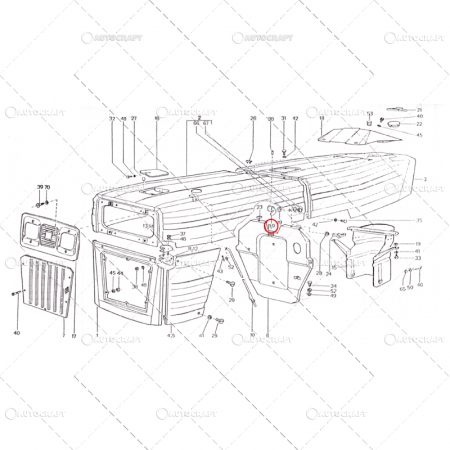 Piese tractor - ZAVOR CAPOTAJ STANGA TRACTOR U650 60.47.027