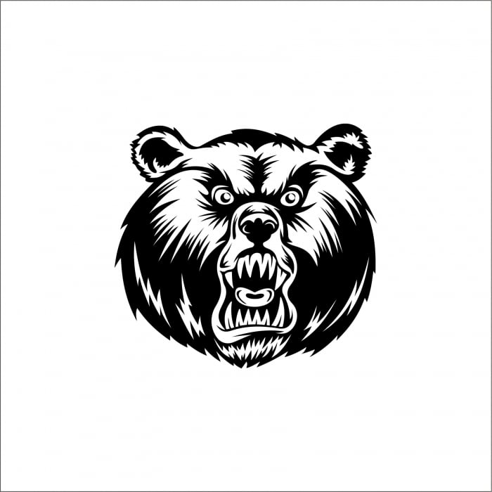 STICKER ANGRY BEAR [1]