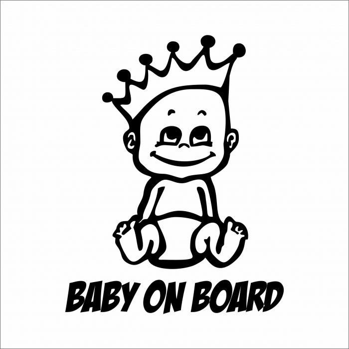 STICKER BABY ON BOARD CROWN [1]