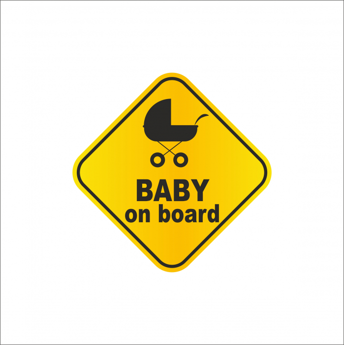 STICKER BABY ON BOARD GALBEN [1]