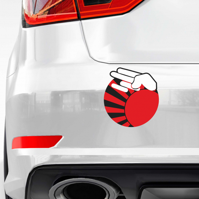 STICKER JDM HAND AND SUN [1]