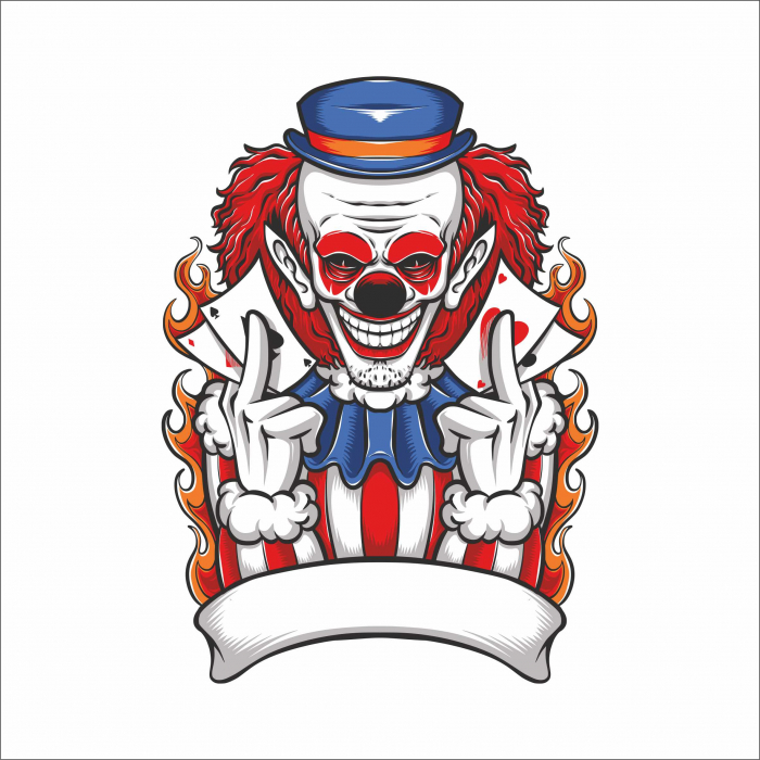 STICKER SCARY CLOWN [1]