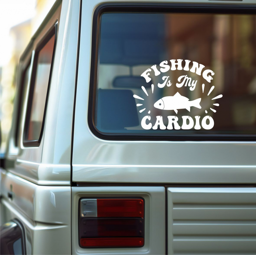 STICKER FISHING IS MY CARDIO [1]