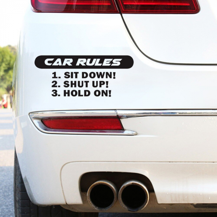 STICKER CAR RULES