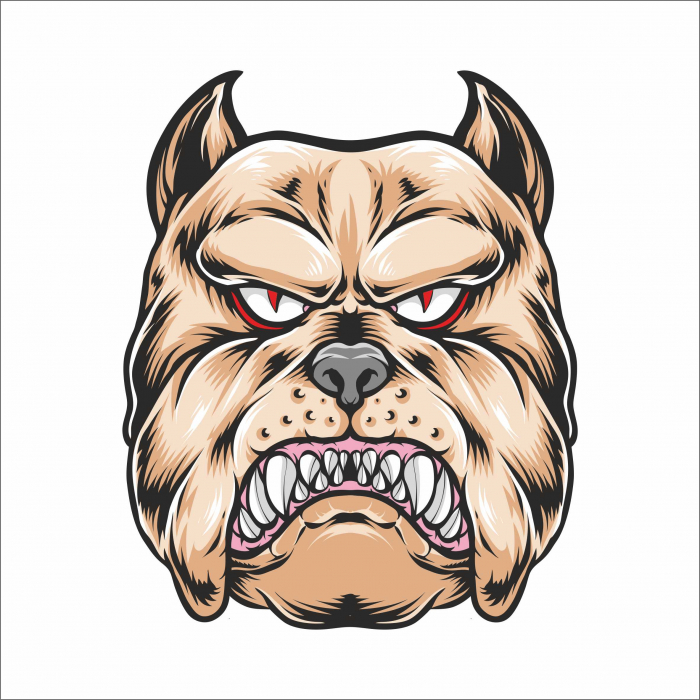 STICKER ANGRY BULLDOG [1]
