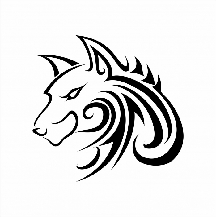 STICKER TRIBAL WOLF [1]