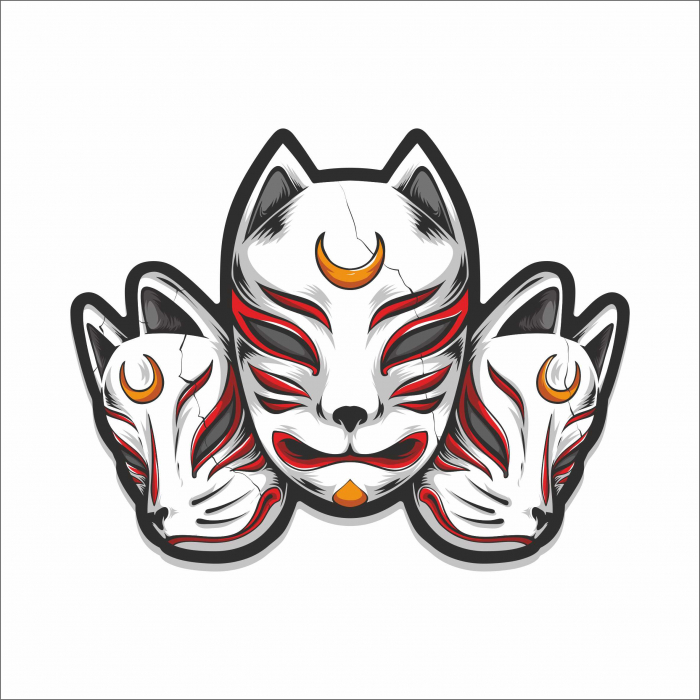 STICKER KABUKI MASK [1]