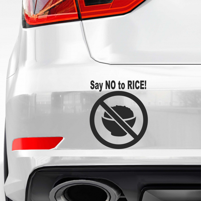 STICKER SAY NO TO RICE JDM [1]