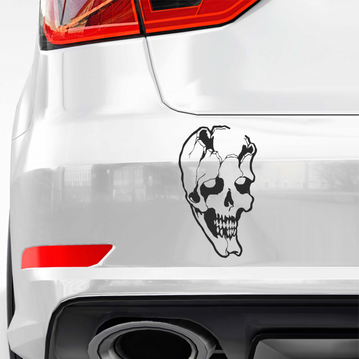 STICKER BROKEN SKULL JDM [1]