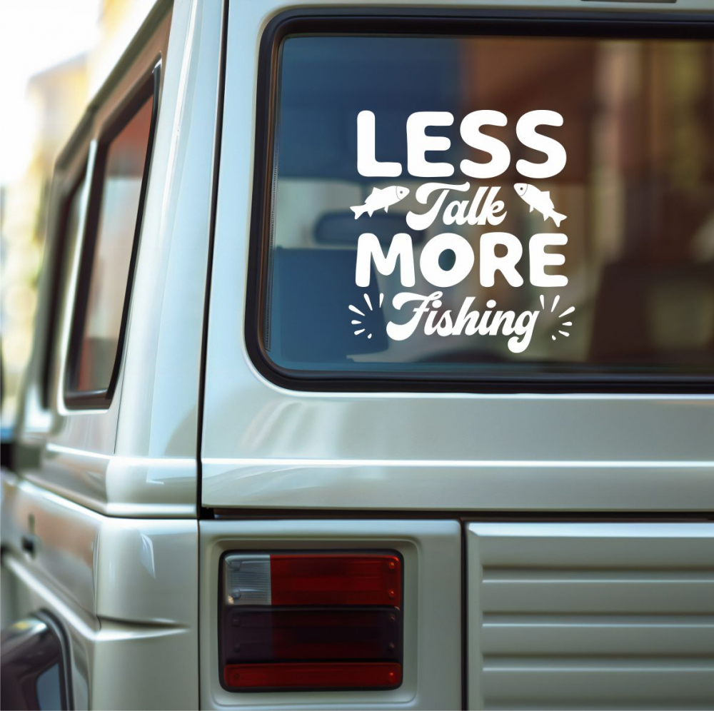 STICKER LESS TALK MORE FISHING [1]