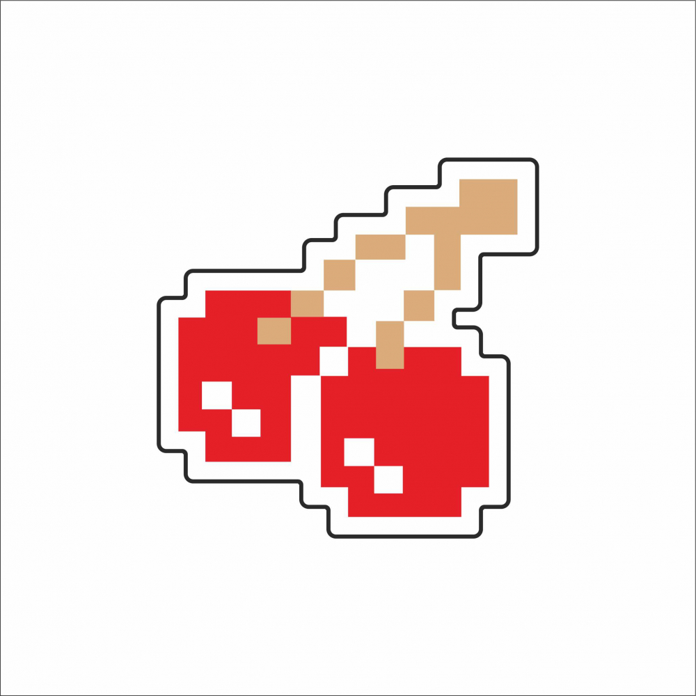 STICKER PIXELED CHERRIES [1]