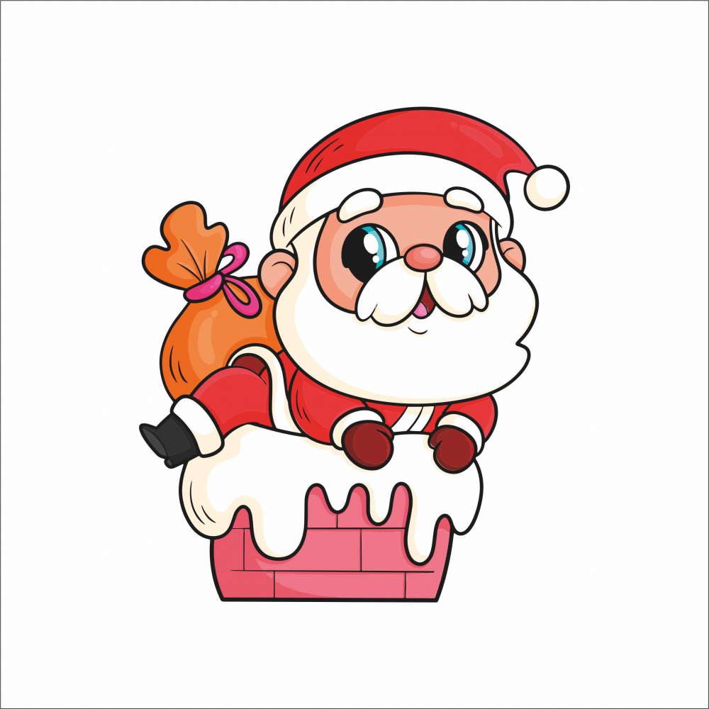 STICKER CUTE SANTA [1]