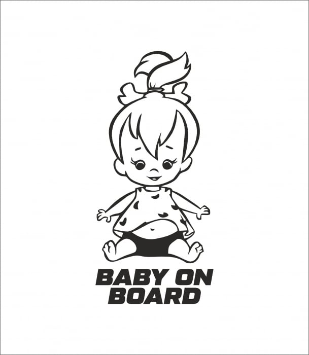 STICKER BABY ON BOARD FLINSTONE [1]