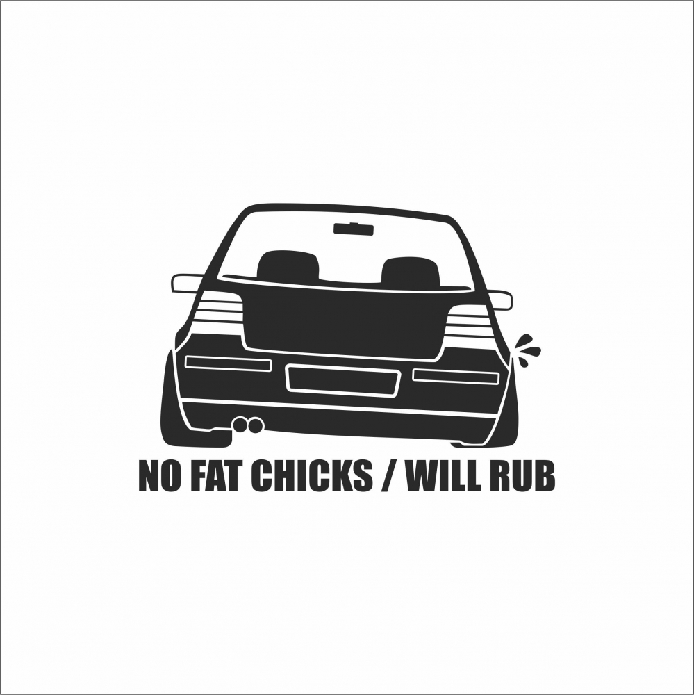 STICKER NO FAT CHICKS JDM V3 [1]