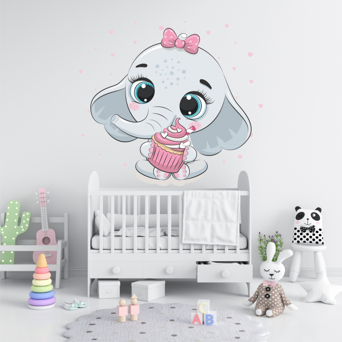 STICKER PERETE BABY ELEFANT CU BRIOSA [1]