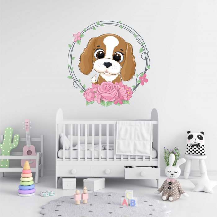 STICKER PERETE CATELUS CU FLORI V2 [1]