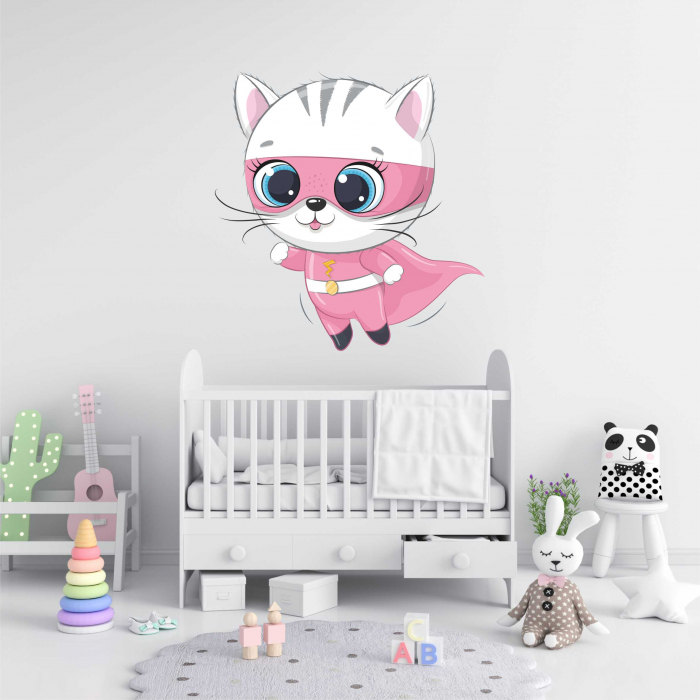 STICKER PERETE PISICUTA EROU [1]