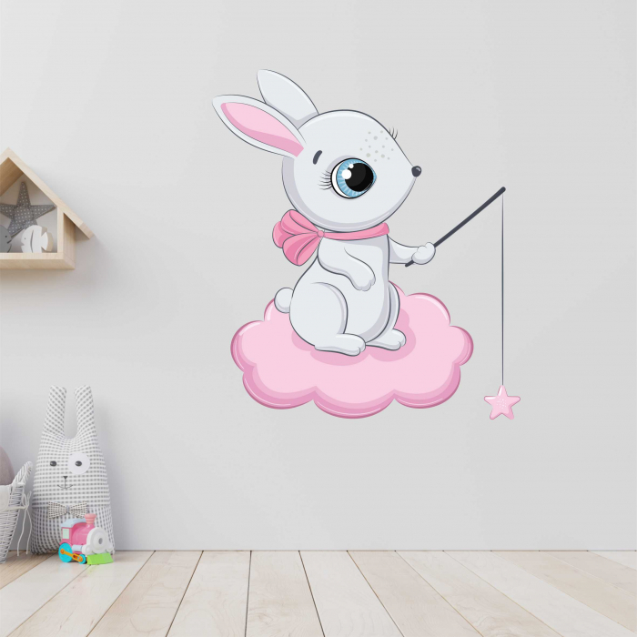 STICKER PERETE IEPURAS PE NORISOR [1]