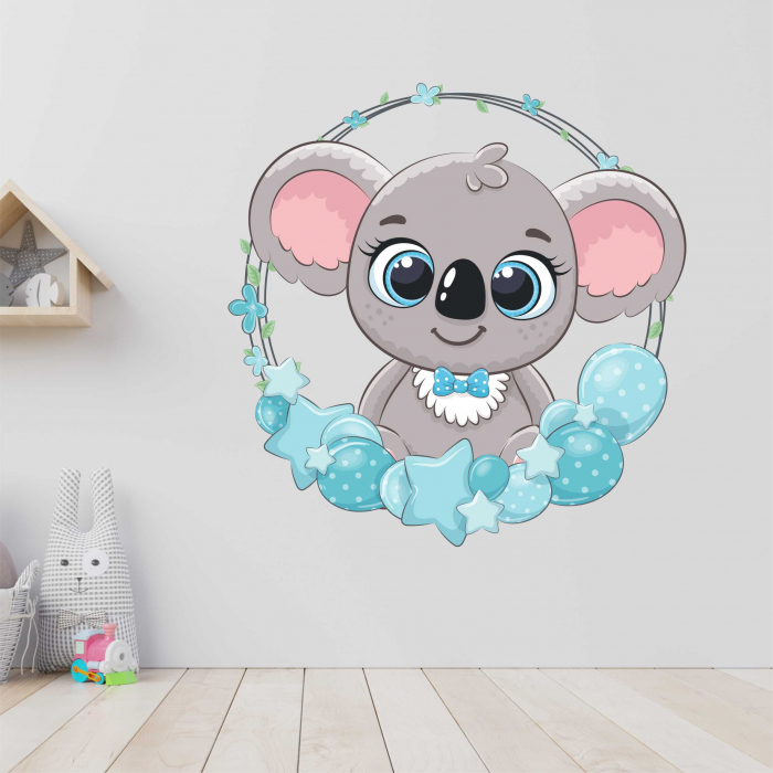 STICKER PERETE KOALA CU BALOANE [1]