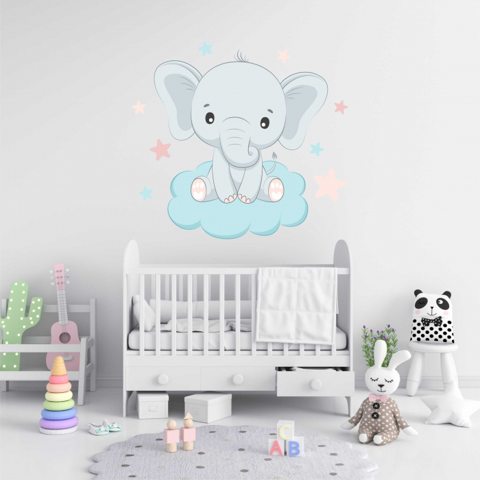 STICKER PERETE ELEFANT PE NORISOR [1]