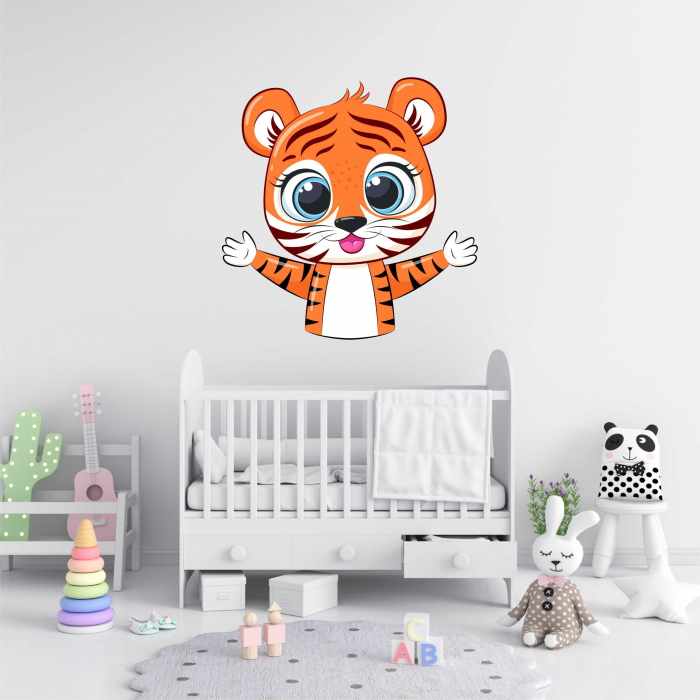 STICKER PERETE TIGRU FERICIT [1]