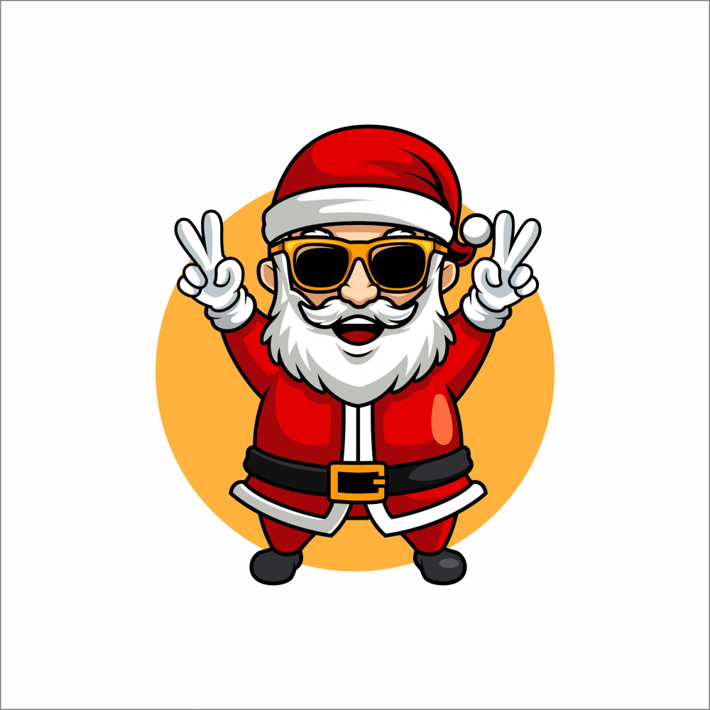 STICKER MOS CRACIUN CU OCHELARI [1]