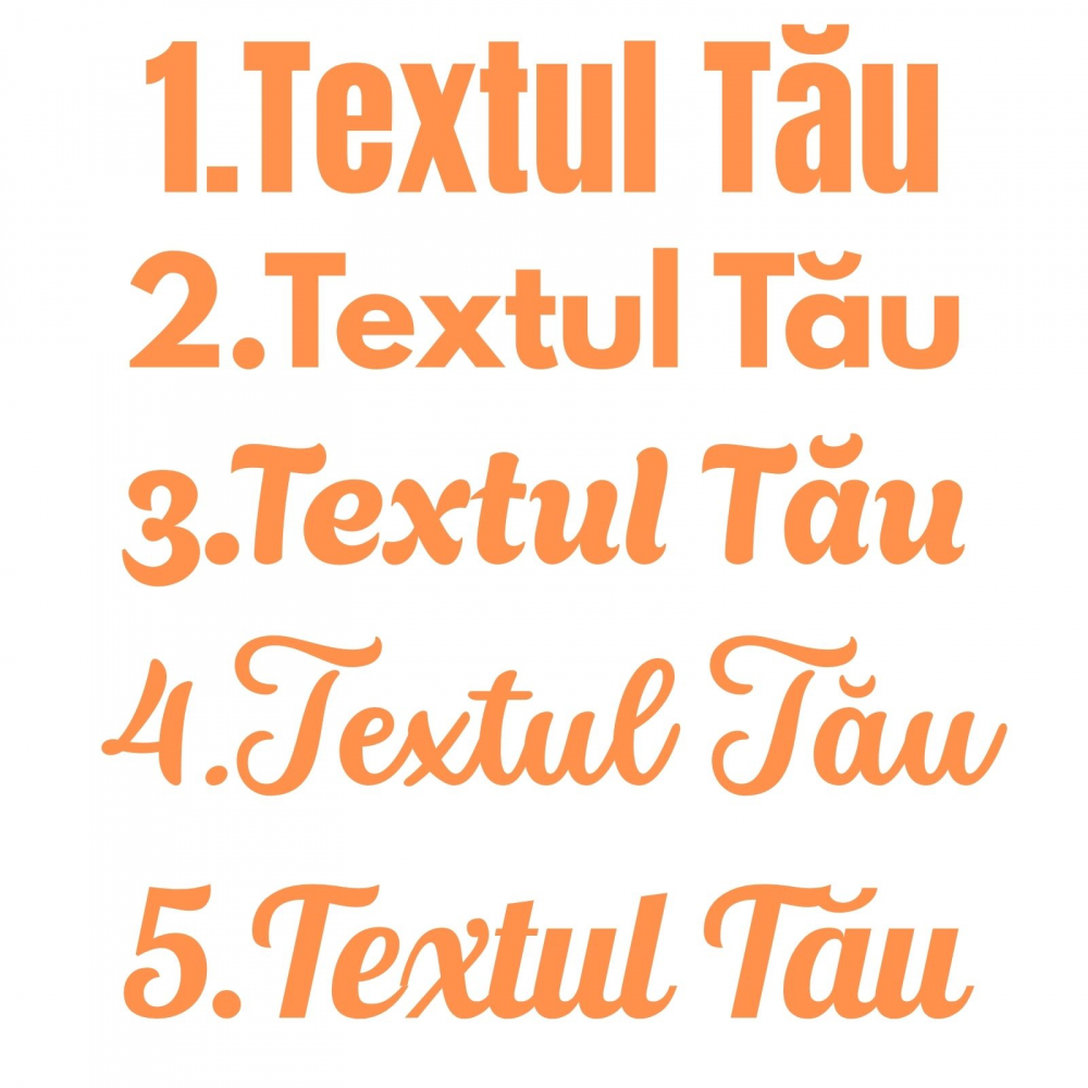 STICKER PERSONALIZAT - TEXTUL TAU DIFERITE FONTURI [6]