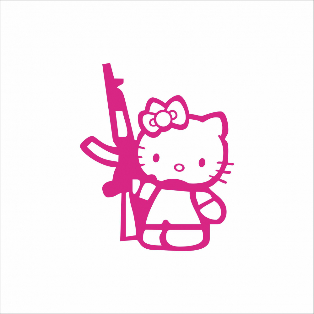 STICKER HELLO KITTY GUN [1]