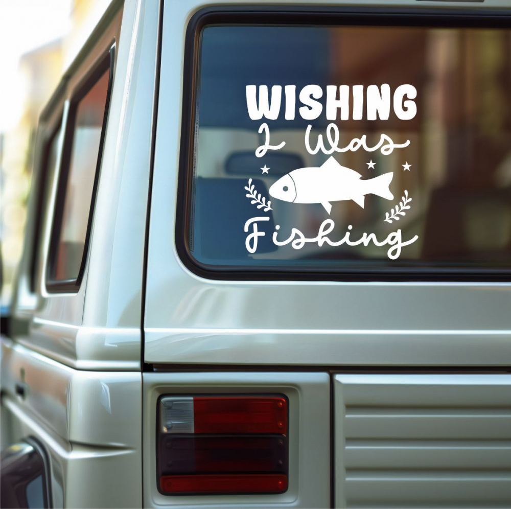 STICKER WHISING I WAS FISHING [1]