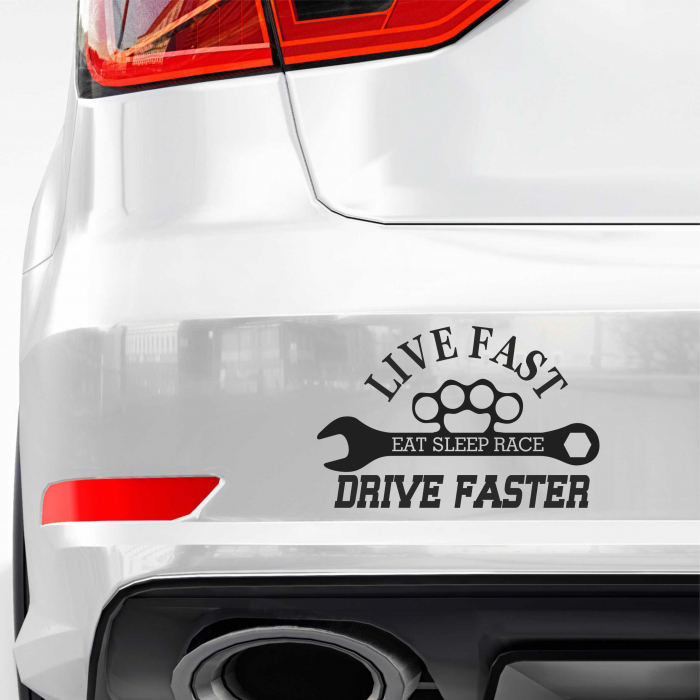 STICKER LIVE FAST DRIVE FASTER JDM [1]