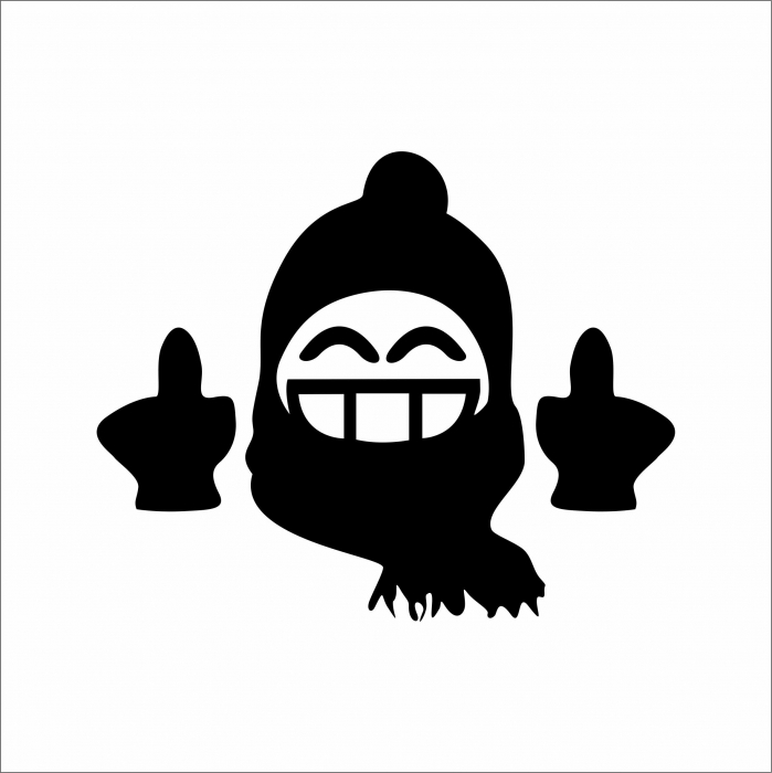 STICKER WINTER SMILEY [1]