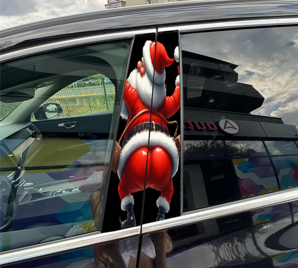 STICKER STALPI AUTO - FUNNY SANTA [1]