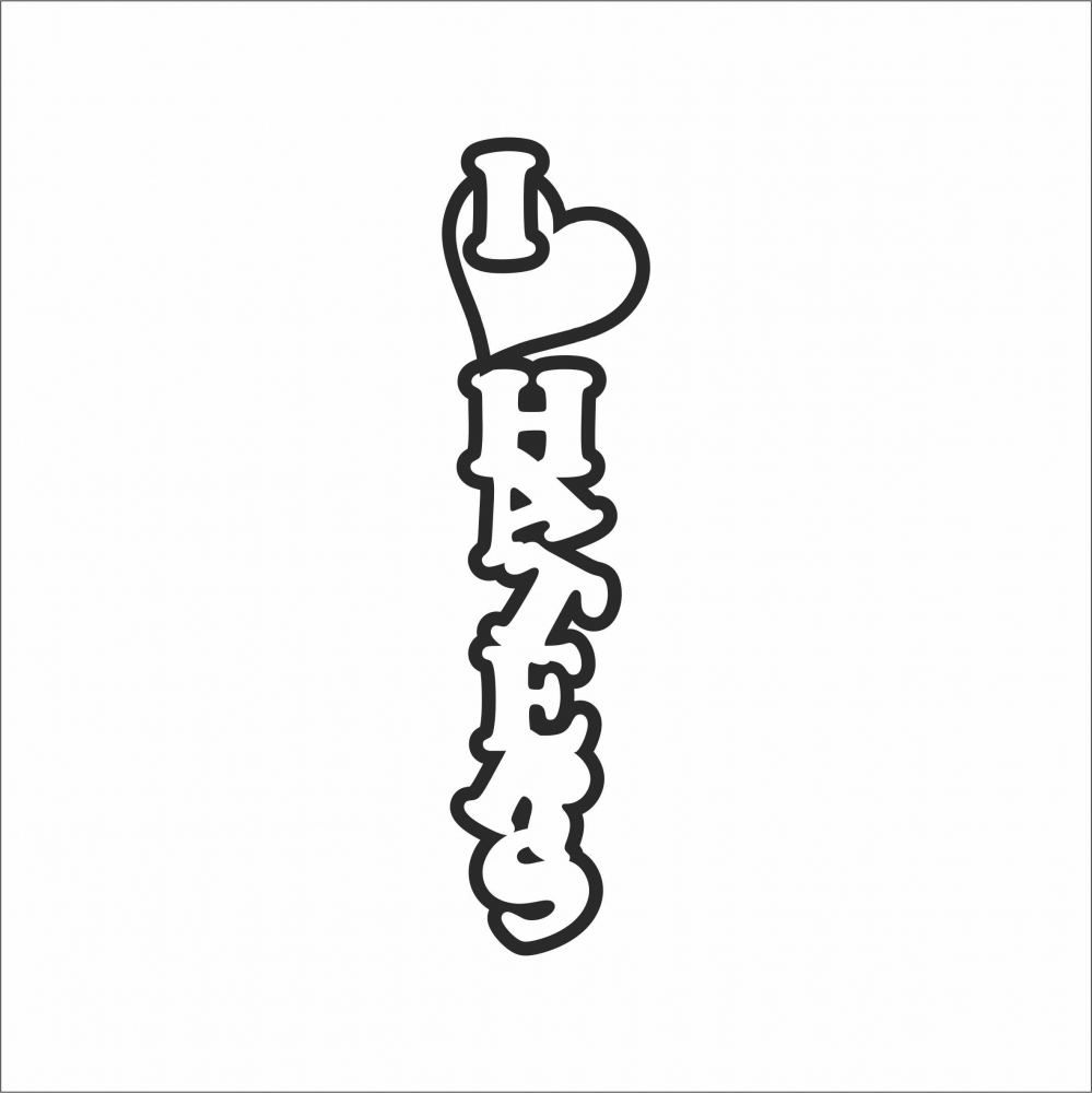 STICKER I LOVE HATERS V2 [1]