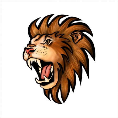 STICKERE PRINTATE - ANGRY LION PRINT 2