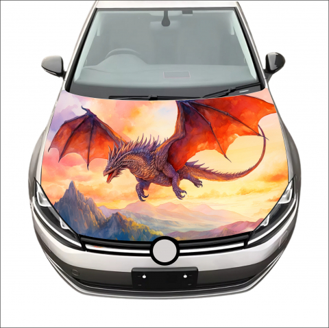 STICKERE MARI - AUTOCOLANT CAPOTĂ DRAGON