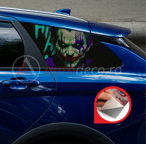 STICKERE AUTO - AUTOCOLANT CU GĂURELE -WINDOWS GRAFIC JOKER