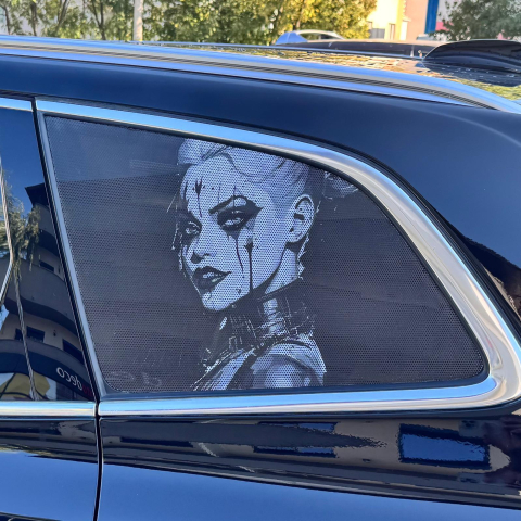 STICKERE AUTO - AUTOCOLANT CU GĂURELE -WINDOWS GRAFIC HARLEY