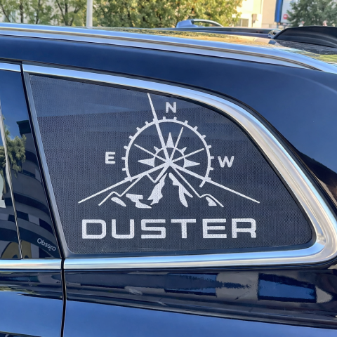 STICKERE GEAM MIC - AUTOCOLANT CU GĂURELE -WINDOWS GRAFIC  OFF ROAD DUSTER