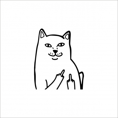 18+ STICKER - STICKER BAD CAT 2