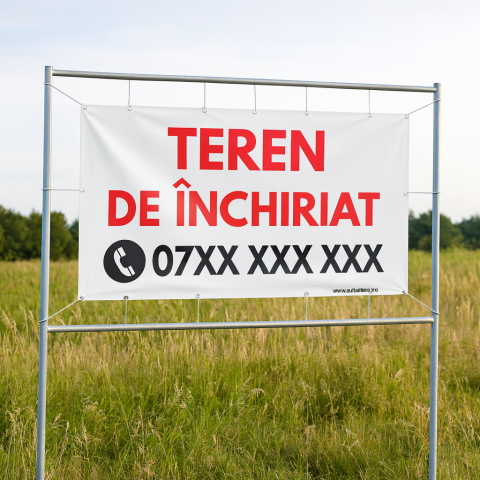 BANNERE PERSONALIZATE - BANNER TEREN DE INCHIRIAT