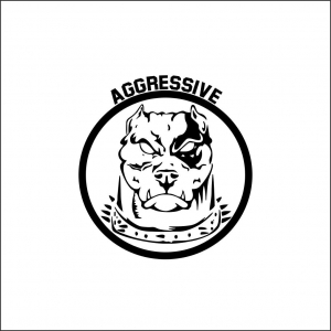 STICKERE CU ANIMALE - CAINE AGRESIV